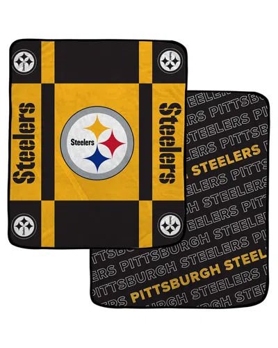 Pegasus Sports Pittsburgh Steelers Nfl Team Reversible Fleece Blanket In Multi