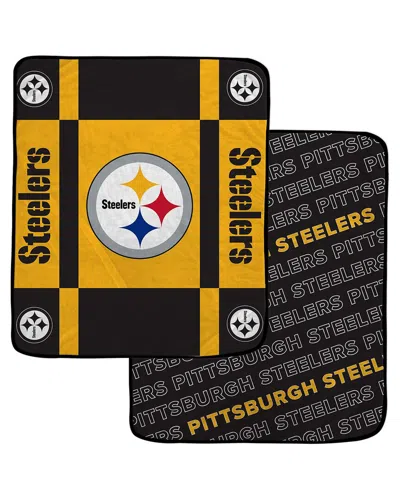 Pegasus Sports Pittsburgh Steelers Nfl Team Reversible Logo Fleece Throw In Multi