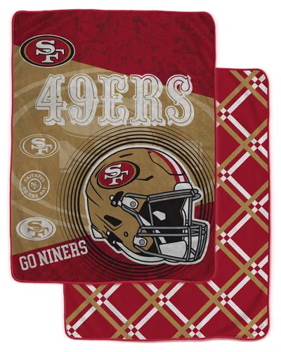 Pegasus Sports San Francisco 49ers Nfl Team Helmet Oversized Fleece Blanket In Multi