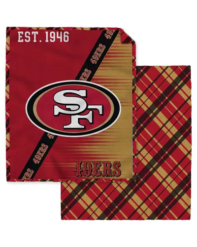 Pegasus Sports San Francisco 49ers Nfl Team Heritage Oversized Fleece Blanket In Multi