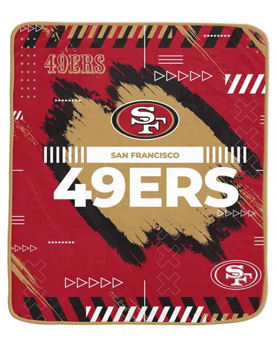 Pegasus Sports San Francisco 49ers Nfl Team Modern Graphic Fleece Blanket In Multi