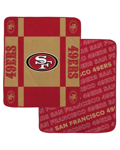 Pegasus Sports San Francisco 49ers Nfl Team Reversible Fleece Blanket In Red