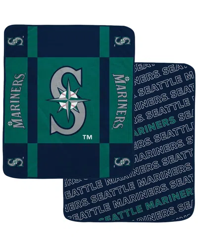 Pegasus Sports Seattle Mariners Mlb Double-sided Plush Blanket In Blue