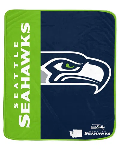Pegasus Sports Seattle Seahawks Nfl Team Logo Soft Fleece Throw In Green