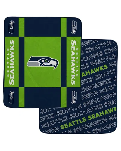 Pegasus Sports Seattle Seahawks Nfl Team Reversible Fleece Blanket In Multi