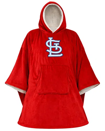 Pegasus Sports St. Louis Cardinals Mlb Logo Hooded Fleece Blanket Poncho In Red