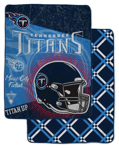 Pegasus Sports Tennessee Titans Nfl Team Helmet Oversized Fleece Blanket In Blue