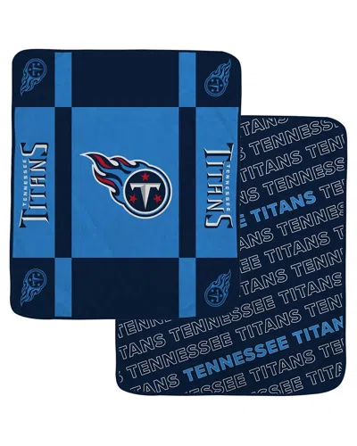 Pegasus Sports Tennessee Titans Nfl Team Reversible Logo Fleece Throw In Blue