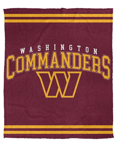 Pegasus Sports Washington Commanders Nfl Team Classic Logo Fleece Blanket In Burgundy