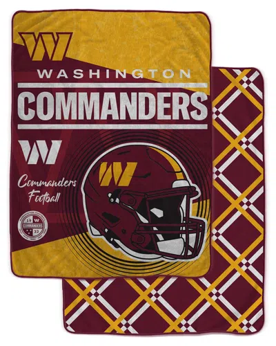 Pegasus Sports Washington Commanders Nfl Team Helmet Oversized Fleece Blanket In Multi