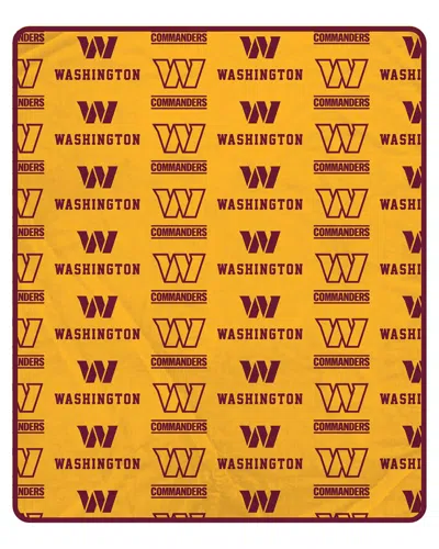 Pegasus Sports Washington Commanders Nfl Team Logo Print Soft Blanket In Yellow