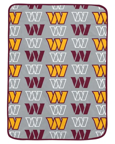 Pegasus Sports Washington Commanders Nfl Team Logomania Oversized Fleece Blanket In Multi