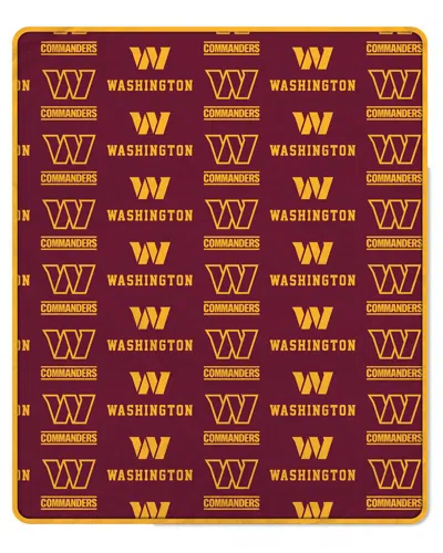 Pegasus Sports Washington Commanders Nfl Team Repeating Logo Fleece Throw In Multi