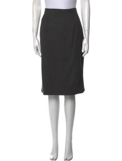 Pre-owned Peggy Jennings Knee-length Skirt In Gray