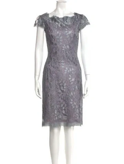 Pre-owned Peggy Jennings Lace Pattern Knee-length Dress In Multi