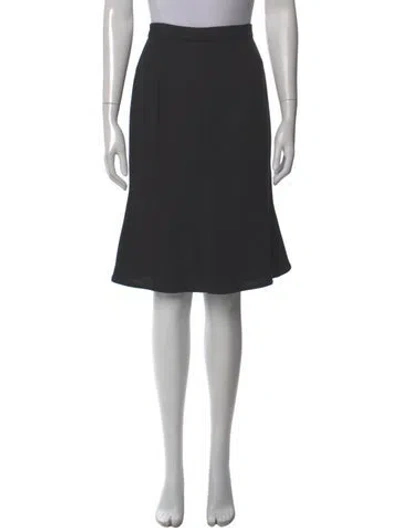 Pre-owned Peggy Jennings Silk Knee-length Skirt In Gray