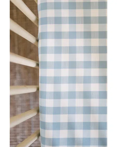 Pehr Checkmate Crib Sheet In Blue