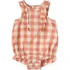 Pehr Checkmate Flutter Bodysuit In Brown