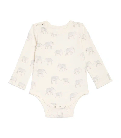 Pehr Cotton Elephant Print Bodysuit (0-18 Months) In Multi