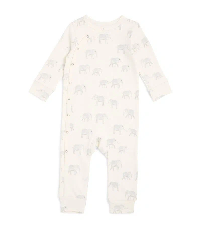 Pehr Cotton Elephant Print Playsuit (0-18 Months) In Multi
