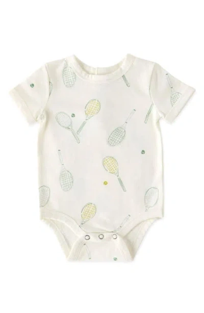 Pehr Babies'  Critter Print Organic Cotton Henley Bodysuit