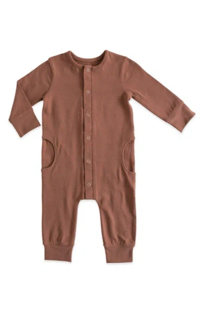 Pehr Babies' Essential Organic Cotton Romper In Clay