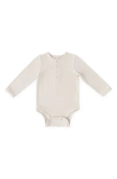 Pehr Babies'  Essentials Long Sleeve Organic Cotton Bodysuit In Neutral