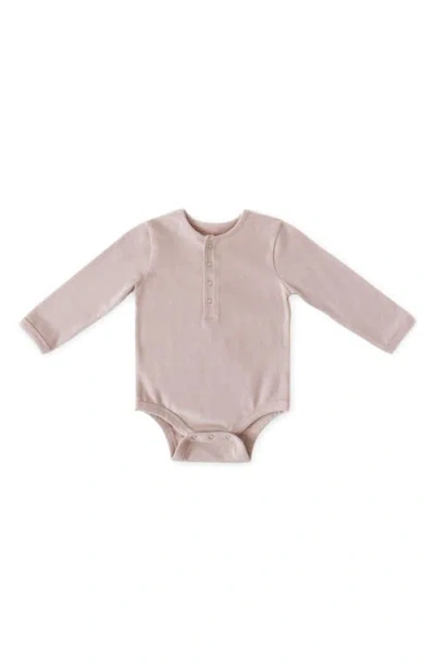 Pehr Kids'  Essentials Long Sleeve Organic Cotton Bodysuit In Brown