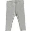 Pehr Babies'  Essentials Organic Cotton Leggings In Gray