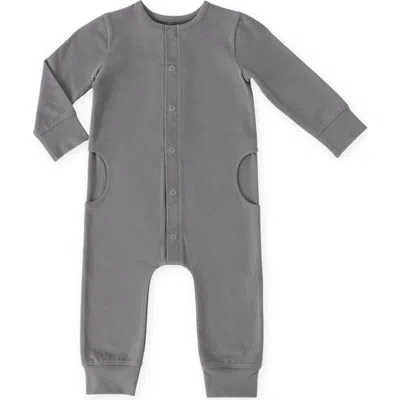 Pehr Babies'  Essentials Organic Cotton Romper In Gray