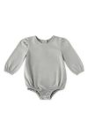 Pehr Essentials Puff Sleeve Bodysuit In Gray