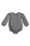 Pehr Babies'  Essentials Puff Sleeve Bodysuit In Gray
