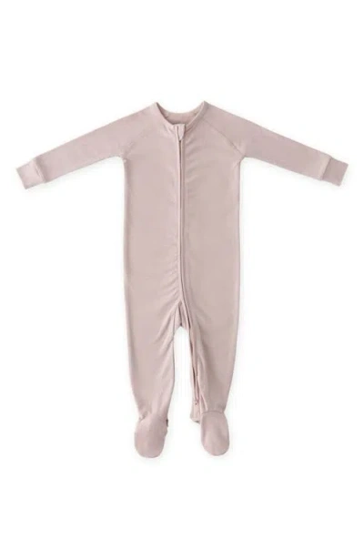 Pehr Babies'  Fitted Organic Cotton One-piece Footie Pajamas In Pink