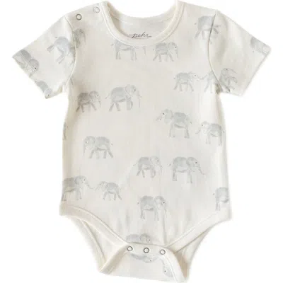 Pehr Babies'  Follow Me Organic Cotton Bodysuit In Neutral