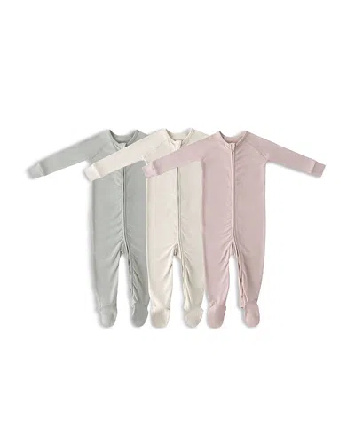 Pehr Girls' Essentials Baby Sleeper Footies, 3 Pack - Baby In Multi