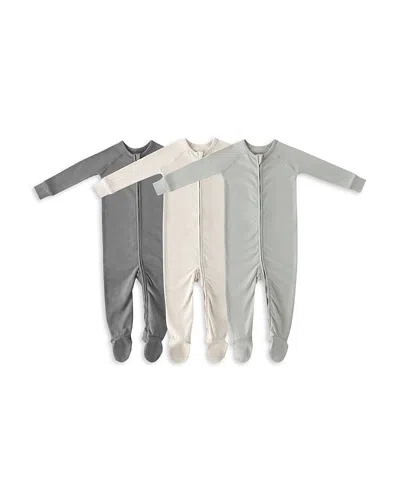 Pehr Girls' Essentials Baby Sleeper Footies, 3 Pack - Baby In Multi