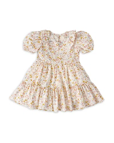 Pehr Girls' Floret Tiered Dress - Baby In Black