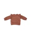 Pehr Girls' French Terry Ruffle Sweatshirt - Baby In Clay
