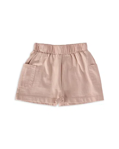 Pehr Girls' Garment Dye Shorts - Baby, Little Kid In Brown