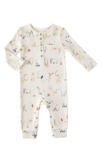 Pehr Babies'  Henley Organic Cotton Romper In A To Zoo