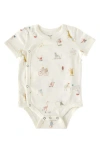 Pehr Jungle Gym Print Wrap Organic Cotton Bodysuit In Jungle Gym