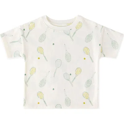 Pehr Kids' Drop Shoulder Organic Cotton T-shirt In Neutral