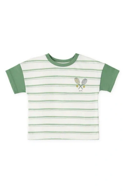 Pehr Kids' Drop Shoulder Organic Cotton T-shirt In White