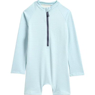 Pehr Babies'  Kids' Long Sleeve One-piece Rashguard Swimsuit In Blue