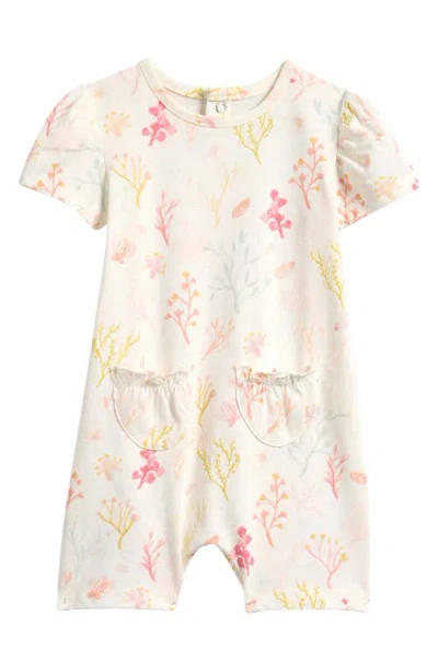 Pehr Babies'  Kids' Melody Print Puff Sleeve Organic Cotton Romper In Multi