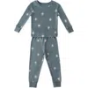 Pehr Kids' Organic Cotton Rib Fitted Pajamas In Gray