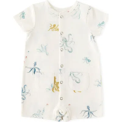 Pehr Babies'  Kids' Short Sleeve Organic Cotton Romper In White