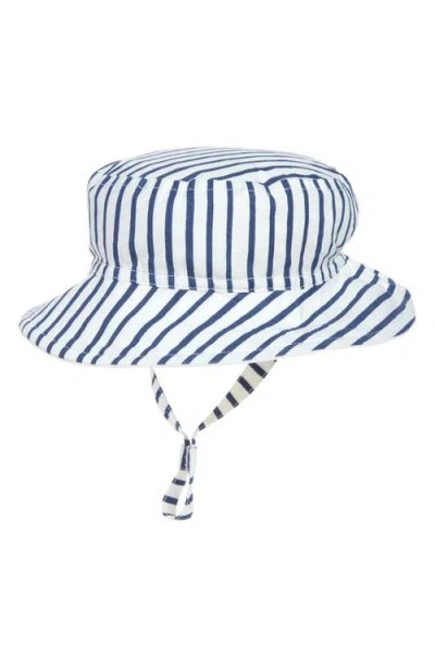 Pehr Babies'  Kids' Stripe Organic Cotton Bucket Hat In Blue