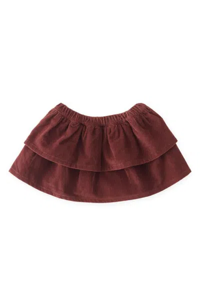 Pehr Babies'  Kids' Tiered Corduroy Skirt In Burgundy