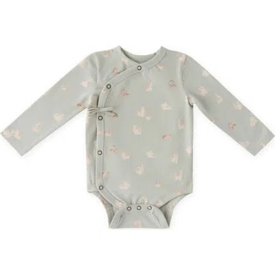 Pehr Kids'  Littles Long Sleeve Organic Cotton Romper In Green